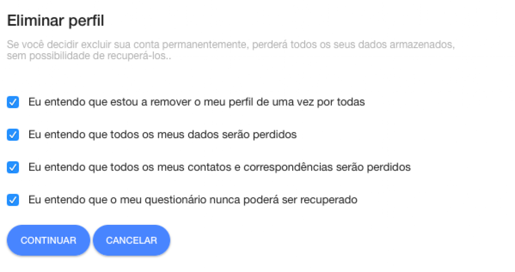 remover deletar apagar eliminar excluir conta perfil do hitwe brazil Portugal  passo 5